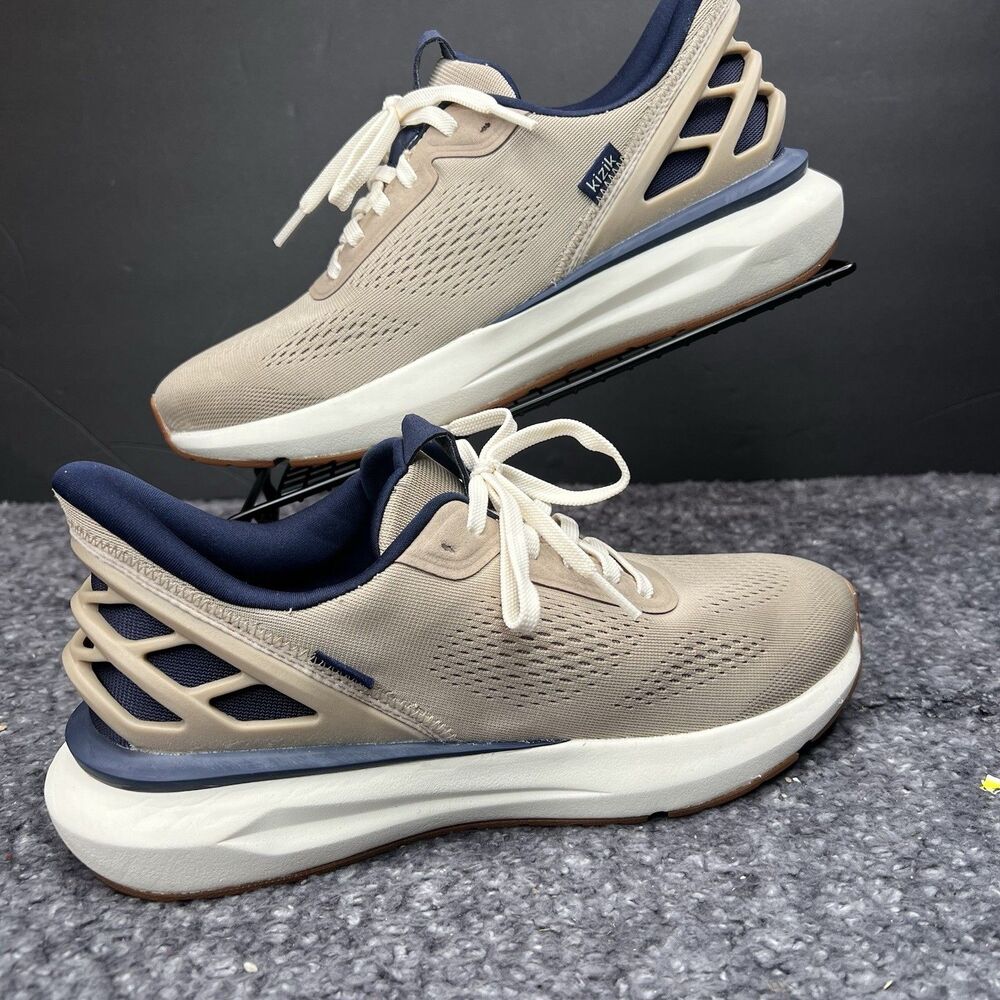 New Kizik Men's Athens 2  Biege  Lace Up Low Top Athletic Sneakers Size 9.5